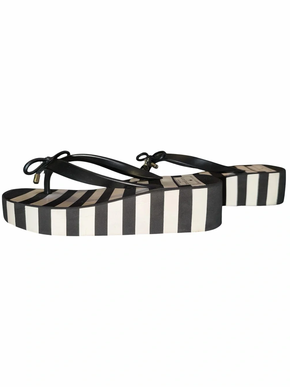Kate Spade Wedge Thong Sandals Platform Women’s Size 7 Preppy Nautical Chic
